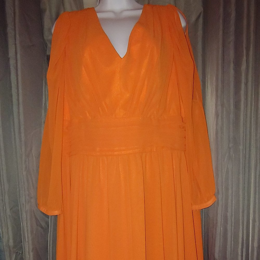 Orange Chiffon Dress